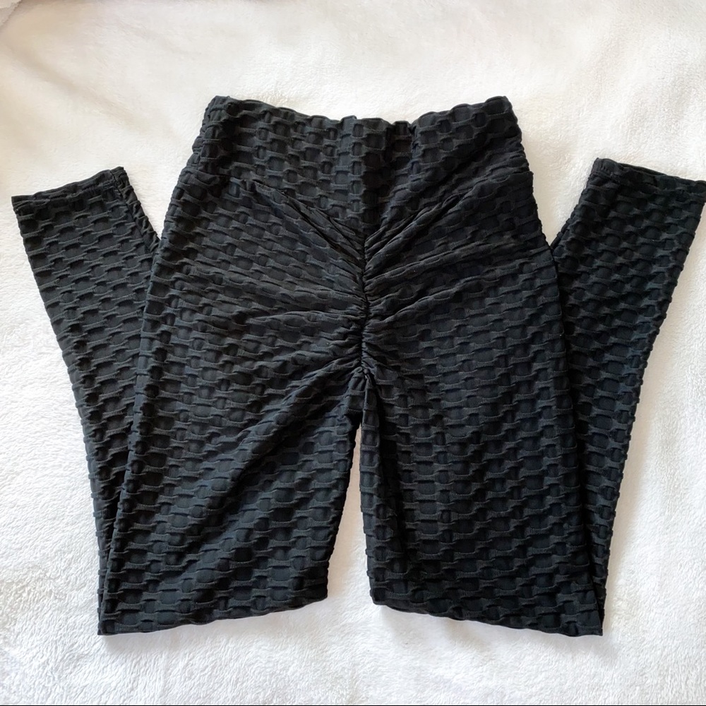 Textured Scrunch Booty Sculpting Anti-Cellulite Toning Leggings